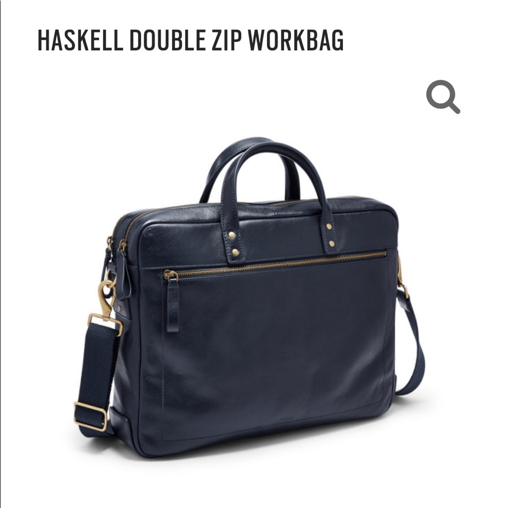 Fossil Bag Haskell Double Zip Workbag